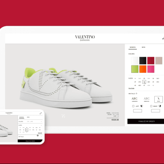 Configurateur produit interactif backnet Valentino