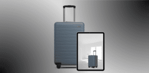 Illustration of an Away Travel suitcase in AR